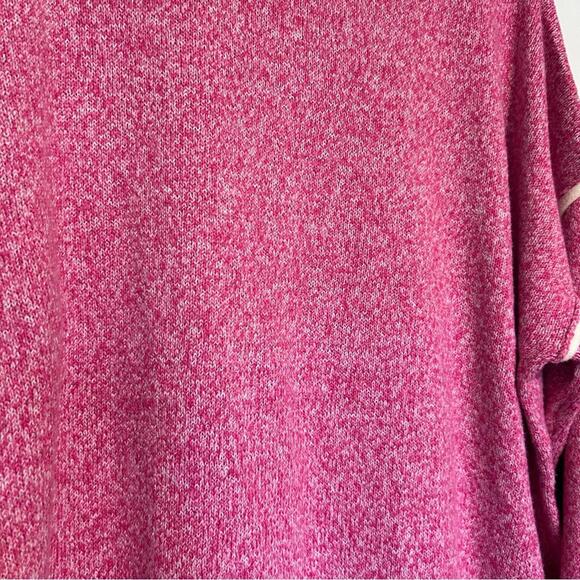 JODIFL Heathered Hot Pink & Cream Sweater with Ragland Back Center Seam | Large - Picture 4 of 10